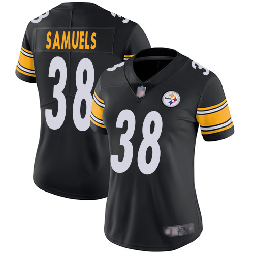Women Pittsburgh Steelers Football 38 Limited Black Jaylen Samuels Home Vapor Untouchable Nike NFL Jersey